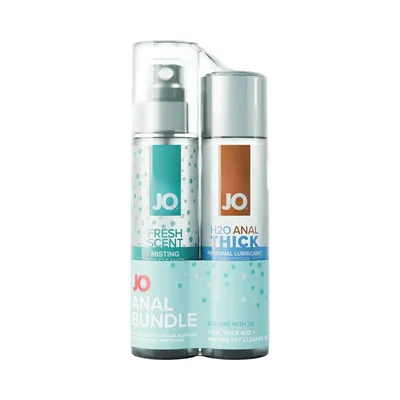 Набір JO Anal Bundle — Anal H2O Thick 120 мл + Misting Toy Cleaner 120 мл