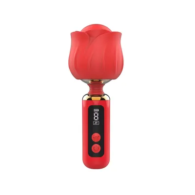 Вібромасажер Loviss Rose Massage Wand Vibrator, головка у вигляді троянди