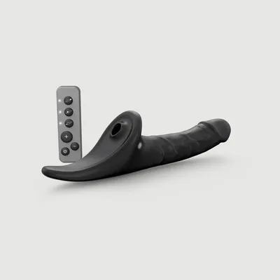 Віброн насадка для страпону Strap-On-Me Multi Orgasm Realistic Dildo M Black
