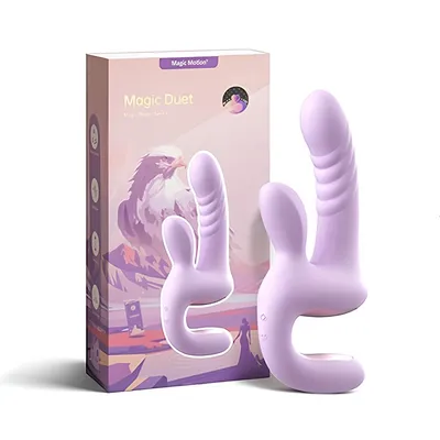 Смарт-пульсатор Magic Motion Magic Duet Purple, подвійний, 10 режимів пульсації та вібрації