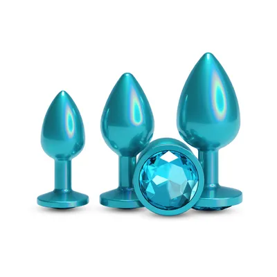Набір анальних пробок NS Novelties Rear Assets Trainer Kit Iridescent Teal
