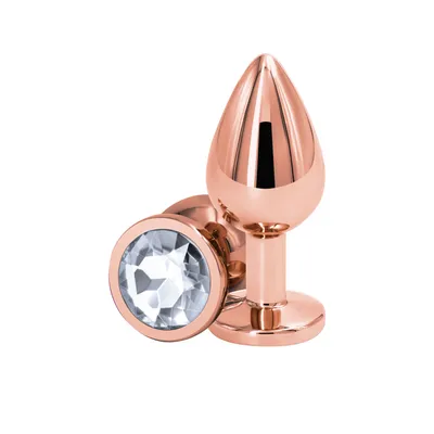 Анальна пробка NS Novelties Rear Assets Rose Gold Medium Clear