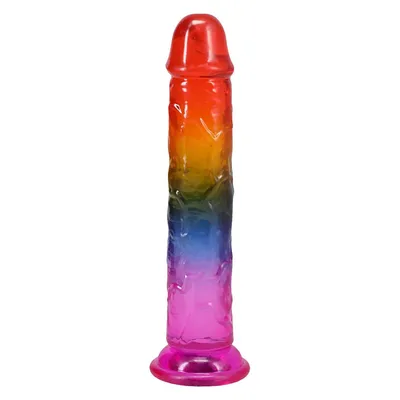 Фалоімітатор Doc Johnson Crystal Jellies 7.5 Inch Dong Rainbow