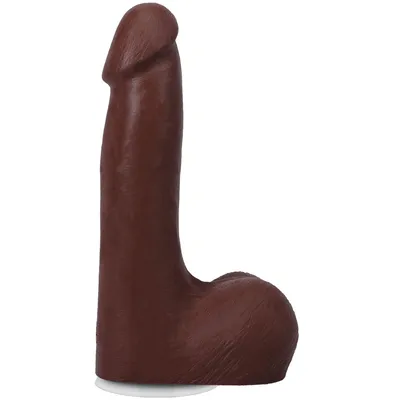 Фалоімітатор Doc Johnson The Realistic Cock ULTRASKYN 7 Inch with Balls, шоколадний