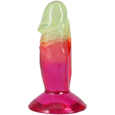 Фалоімітатор Doc Johnson Crystal Jellies 4.5 Inch Classic Dong Rainbow