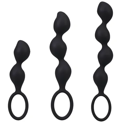 Набір анальних іграшок Doc Johnson Mood Naughty Contour Beads Trainer Set