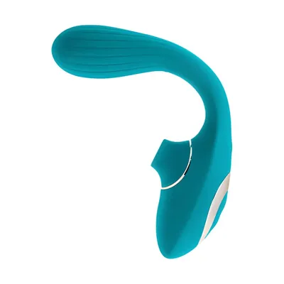 Вібратор S Pleasures Dual Suction Turquoise