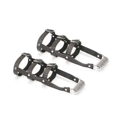 Шкіряна портупея для гомілкостопу зі шпорами Liebe Seele Leather High Heel Ankle Harness Silver