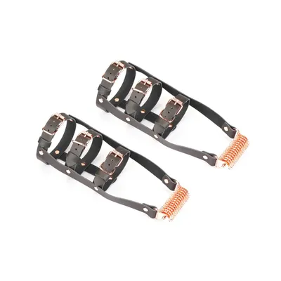 Шкіряна портупея для гомілкостопу зі шпорами Liebe Seele Leather High Heel Ankle Harness Rose Gold
