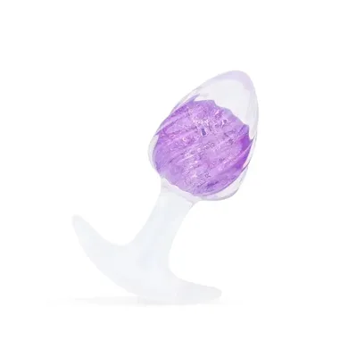Анальна пробка Liebe Seele Icecream-shaped Crystal Anal Plug, фіолетова, розмір Small