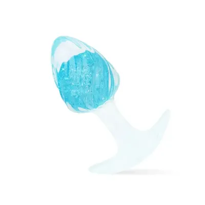 Анальна пробка Liebe Seele Icecream-shaped Crystal Anal Plug, синя, розмір S