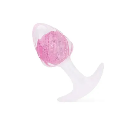 Анальна пробка Liebe Seele Icecream-shaped Crystal Anal Plug Pink, розмір S